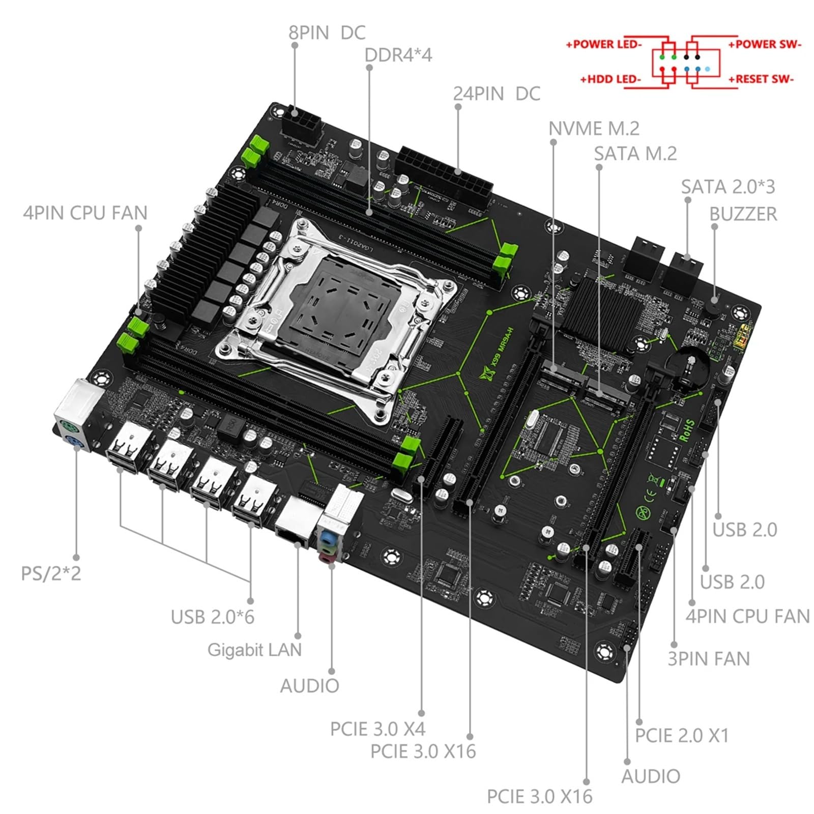 Amazon | MR9A-H X99 マザーボード キット Intel Xeon E5 2690 V4、LGA